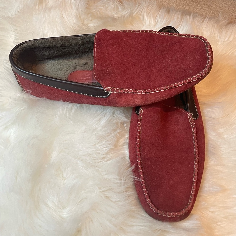 Cole Haan Red Suede Loafers for Men - Picture 2 of 8